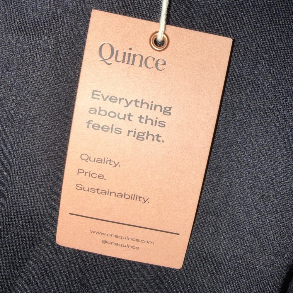 Quince Ultra-Stretch Ponte Cap Sleeve Sheath Dress Black Small Office Chic NWT - Picture 8 of 12